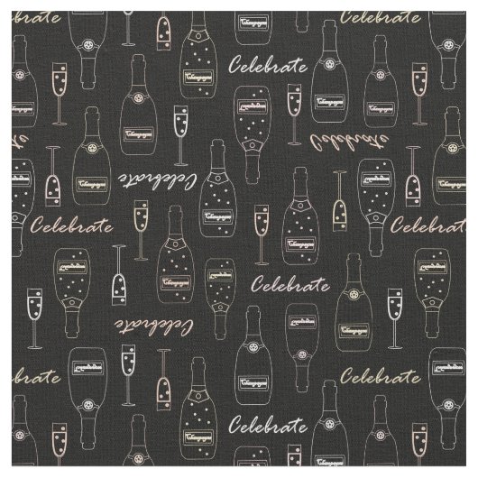 Champagnerfeiern auf schwarz stoff (Nahaufnahme)