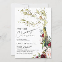 Champagnerflasche Bridal Dusche Einladung