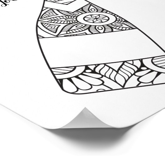 Champagnerflasche - Farbseite Poster (Ecke)