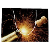 Champagnerflasche Geburtstag Große Geschenktüte (Rückseite)