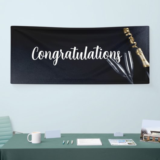 Champagnerflasche & Gläser Banner (Messe)