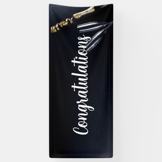 Champagnerflasche & Gläser Banner (Vertikal)