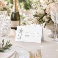 Champagnerflasche handgezeichnete Party