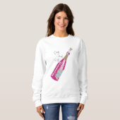 Champagnerflasche Holiday Spirit Sweatshirt Design (Vorne ganz)
