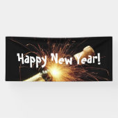 Champagnerflasche Neujahr Banner (Horizontal)