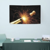 Champagnerflasche Neujahr Banner (Messeveranstaltung)