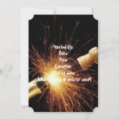 Champagnerflasche Neujahr Einladung (Rückseite)