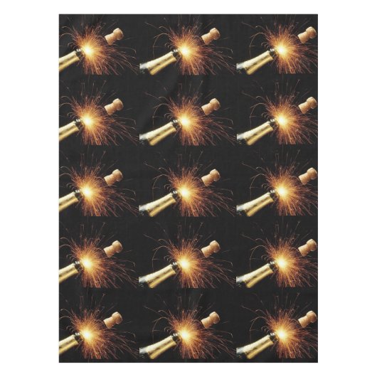 Champagnerflasche Neujahr Tischdecke (Vorderseite)