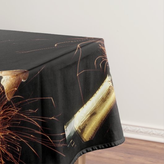 Champagnerflasche Neujahr Tischdecke (Beispiel)