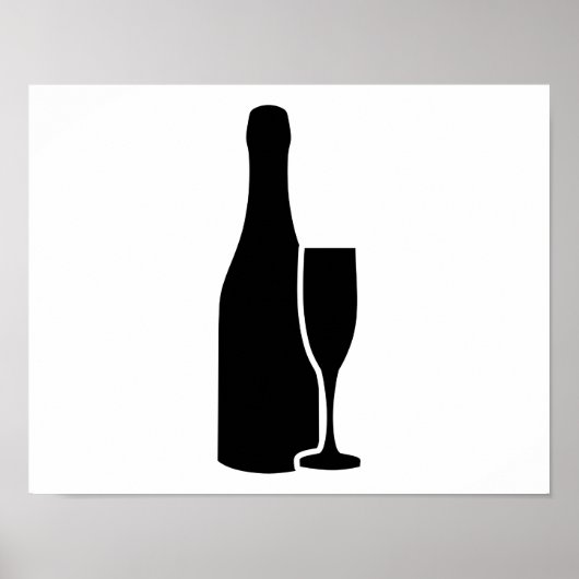 Champagnerflasche Poster (Vorne)