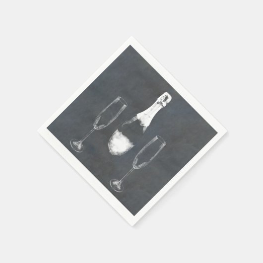 Champagnerflasche Serviette (Ecke)