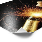 Champagnerflasche Silvester Fotodruck (Ecke)