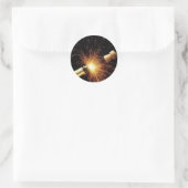 Champagnerflasche Silvester Runder Aufkleber (Tasche)