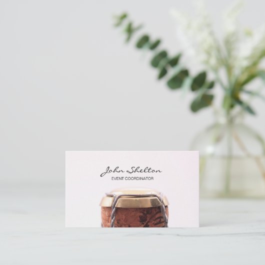 Champagnerflasche Visitenkarte (Stehend Vorderseite)