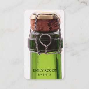 Champagnerflasche Visitenkarte
