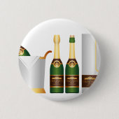 Champagnerflaschen Button (Vorderseite)