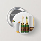 Champagnerflaschen Button (Vorne & Hinten)