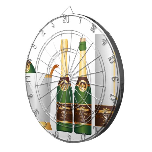 Champagnerflaschen Dartscheibe (Vorderseite rechts)