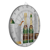 Champagnerflaschen Dartscheibe (Vorderseite Links)