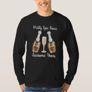 Champagnerflaschen für 60-jährige Frauen und 60. T-Shirt