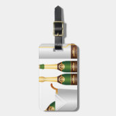 Champagnerflaschen Gepäckanhänger (Vorderseite vertikal)