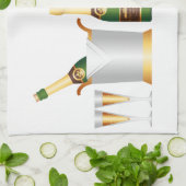 Champagnerflaschen Geschirrtuch (Gefaltet)