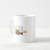 Champagnerflaschen Kaffeetasse (Vorderseite Links)