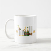 Champagnerflaschen Kaffeetasse (Links)