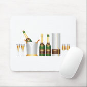 Champagnerflaschen Mousepad (Mit Mouse)