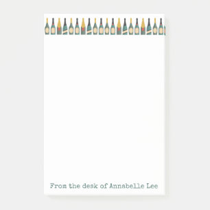 Champagnerflaschen Post-it Klebezettel