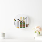 Champagnerflaschen Runde Wanduhr (Zuhause)