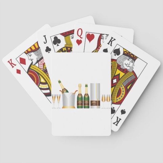 Champagnerflaschen Spielkarten (Rückseite)