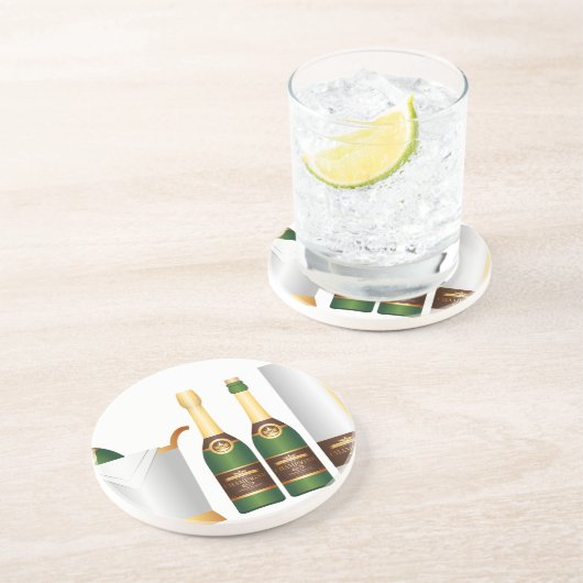 Champagnerflaschen Untersetzer (Seite)