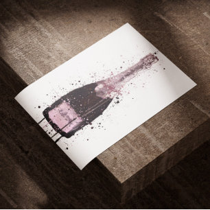 Champagnerflaschen-Wandkunst-Druck 'Cosmic Rose' Poster