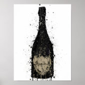 Champagnerflaschen-Wandkunst-Druck 'Vanta' Poster (Vorne)