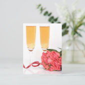 Champagnerflöte Postkarte (Stehend Vorderseite)