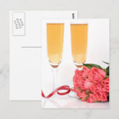 Champagnerflöte Postkarte (Vorne/Hinten)