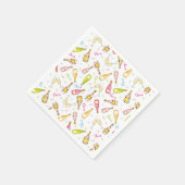 Champagnerflöten feiern Papier Napkin Serviette (Ecke)