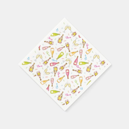 Champagnerflöten feiern Papier Napkin Serviette (Ecke)