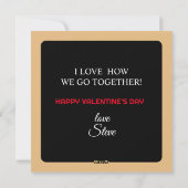 Champagnerflöten mit Herzblasen Valentine Feiertagskarte (Rückseite)