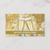 Champagnerflöten, Speed Verabred Event Organisator Visitenkarte (Vorderseite)