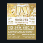 Champagnerflöten, Speed-Verabred-Event-Werbung Flyer<br><div class="desc">Champagnerflöten,  Speed Verabred Event Advertising Flyer vom Business Card Store.</div>