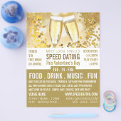 Champagnerflöten, Speed-Verabred-Event-Werbung Flyer (Einzeln)