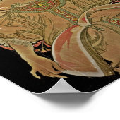 Champagnerfrau auf schwarz poster (Ecke)