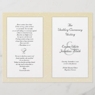 Champagnergedecktes Christliches Hochzeitsprogramm