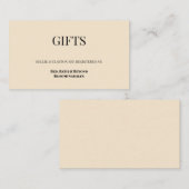 Champagnergeschenk Registrierungskarte Begleitkarte (Vorne/Hinten)