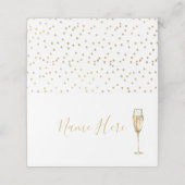 Champagnerglas geflochtene Platzkarte (Außenseite Aufgefaltet)