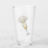 Champagnerglas Glas (Rückseite)