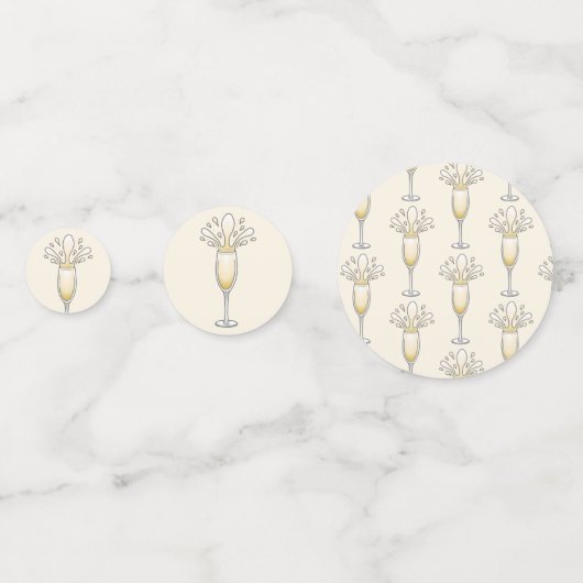 Champagnerglas Konfetti (Rückseiten)