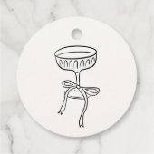 Champagnerglas mit Bow-Brautparty Vielen Dank Geschenkanhänger (Rückseite)